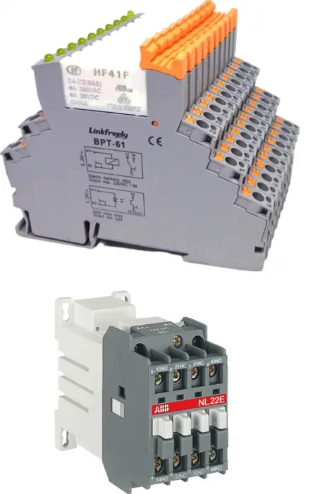 Examples of relay devices which can be controlled with Output Module Examples of relay devices which can be controlled with Output Module